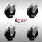 Service Caster 5 Inch SS Soft Rubber Wheel Swivel Bolt Hole Caster Set SCC-SSBH20S514-SRS-4 - alternate 2